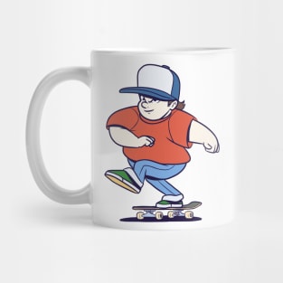 Funny Skater Cartoon Skateboarder Skateboard Mug